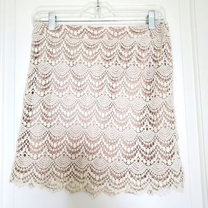 Forever 21 Scallop Lace Mini Skirt